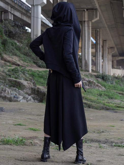 Cropped RO Simple Black Skirt