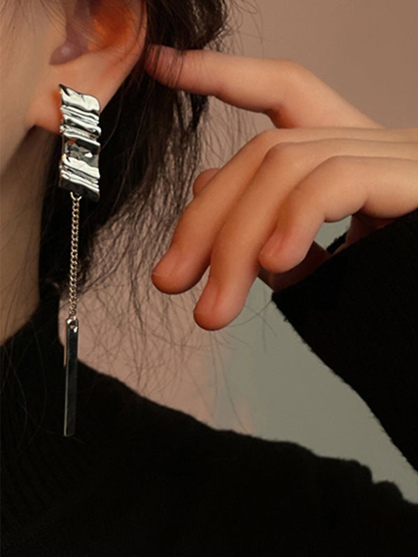 Simple Geometric Tasseled Earrings Accessories