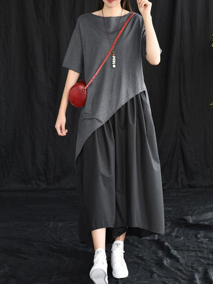 Original Solid Asymmetric T-Shirt