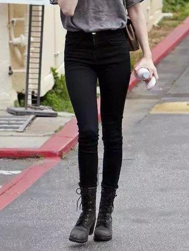 High-Rise Black Stretchy Casual Skinny Leg Pants