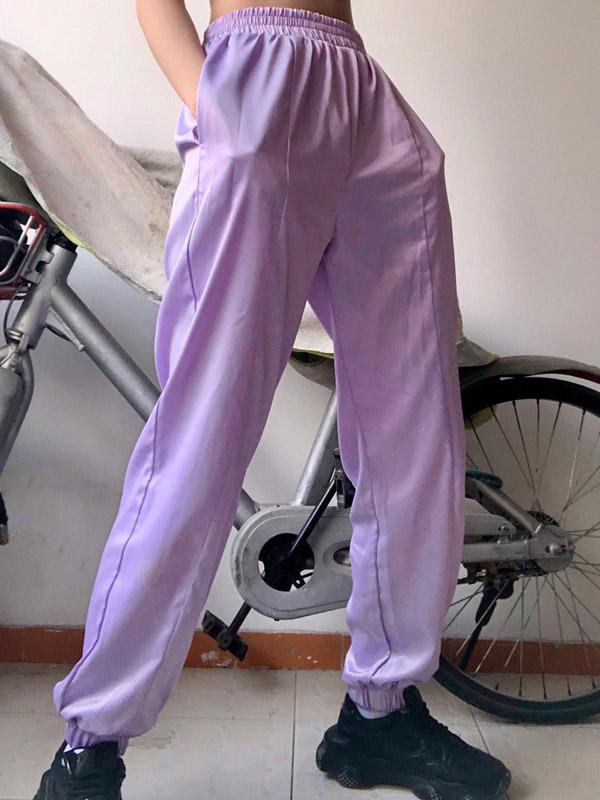 Fashion Purple Athletic Pants