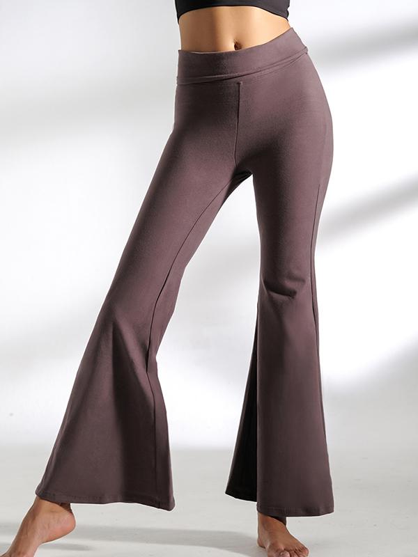 Soft Solid Flared Athletic Pants