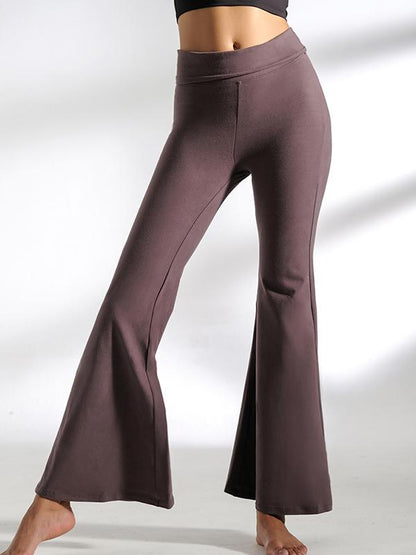 Soft Solid Flared Athletic Pants