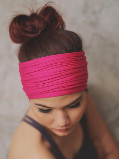 Solid Wide Sports Headband Accessories