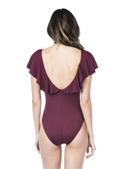 Falbala Top Crisscross One Piece Swimwear