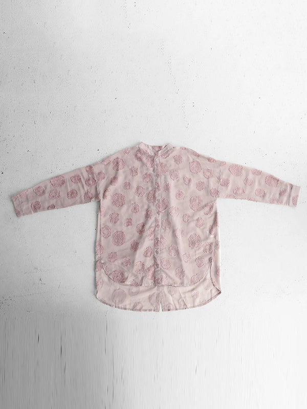 Stylish Buttoned Stand Collar Long Sleeves Blouse Tops