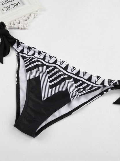 Leaves Bandeau Bikini Swimsuit