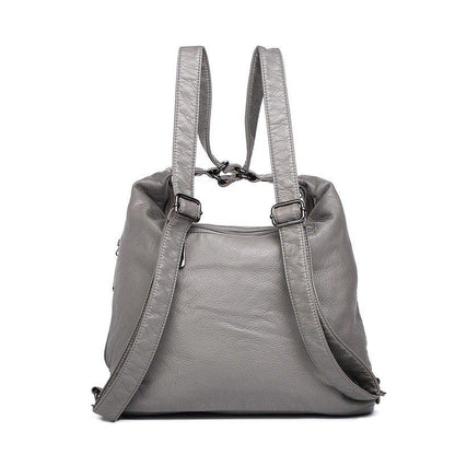Multi-pockets Backpack Solid Multi-carry Crossbody Bag