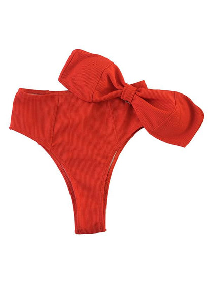 Wrapped High Waist Bikinis Swimwear