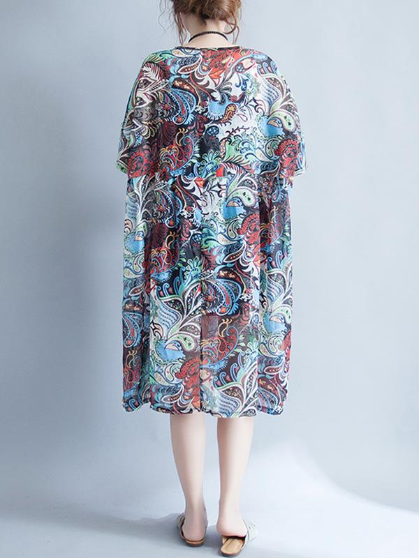 National Style Chiffon Long Dress