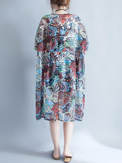 National Style Chiffon Long Dress