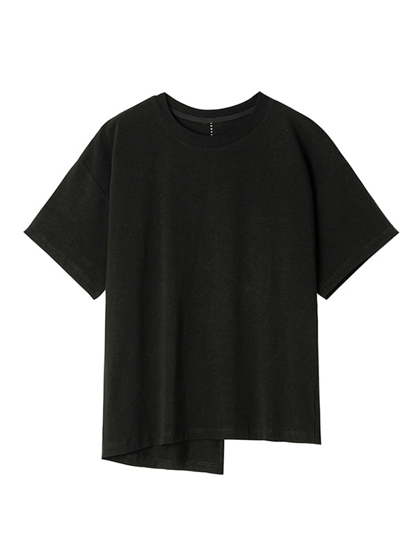 Urban Solid Color Short Sleeve T-Shirts Tops