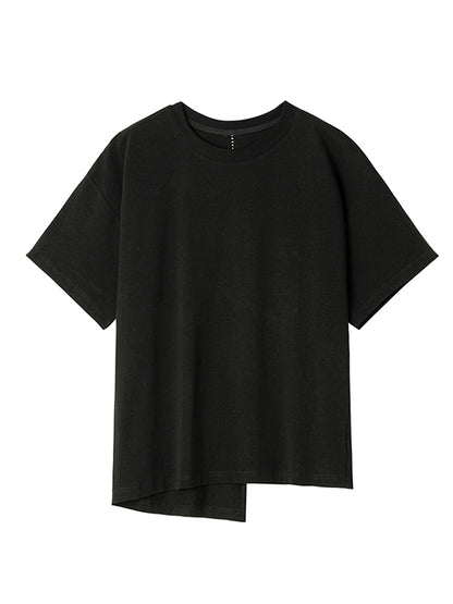Urban Solid Color Short Sleeve T-Shirts Tops
