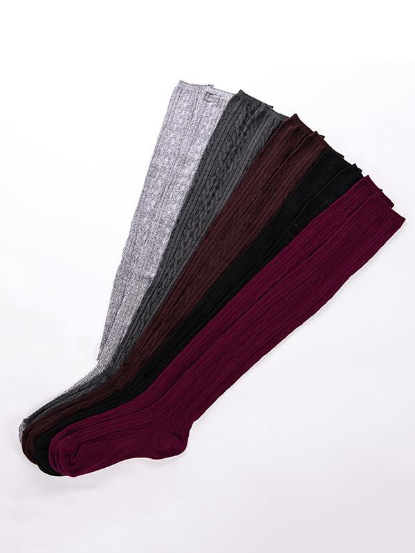 Knitting Over Knee-high 5 Colors Stocking