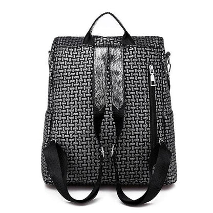 Multi-function Faux Leather Casual Travel Shoulder Bag Backpack