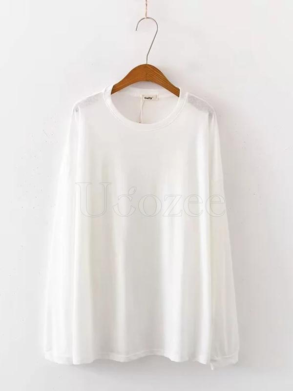 Loose Solid Candy Color Sports Tee