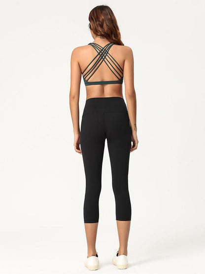 Lift Hip Solid Fitness Sports Seventh Leggings