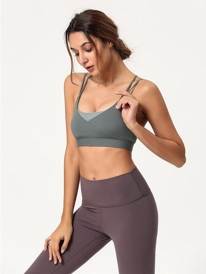 Spaghetti-neck Padded Sports Bras