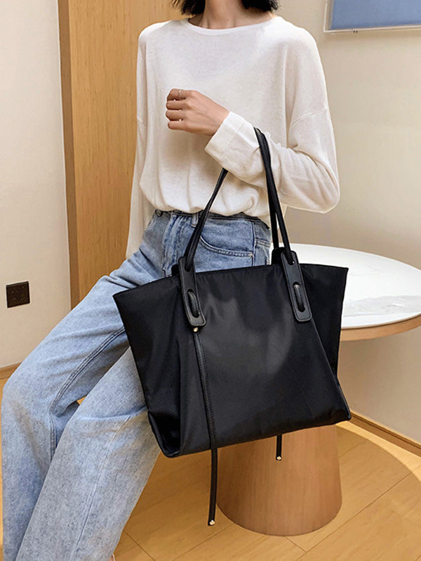 Urban Oxford Zipper Shoulder Bag Tote Bag