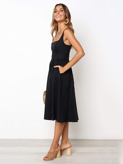 Simple Halter Slip Sexy Midi dress