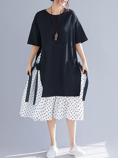 Loose Oversize Split-joint Midi Dress
