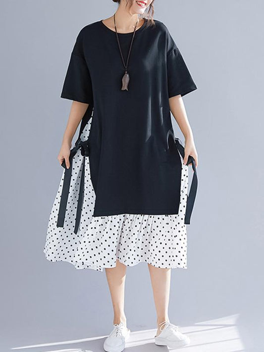 Loose Oversize Split-joint Midi Dress