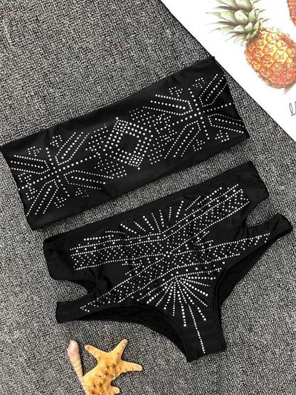 Hollow High Waisted Bikini Swimsuit