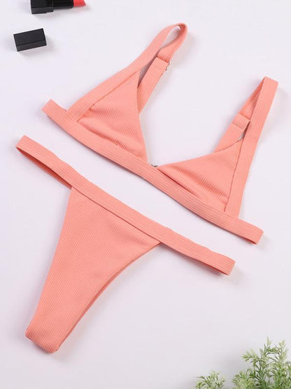 Strap Solid Fashion Bikinis Swimwear