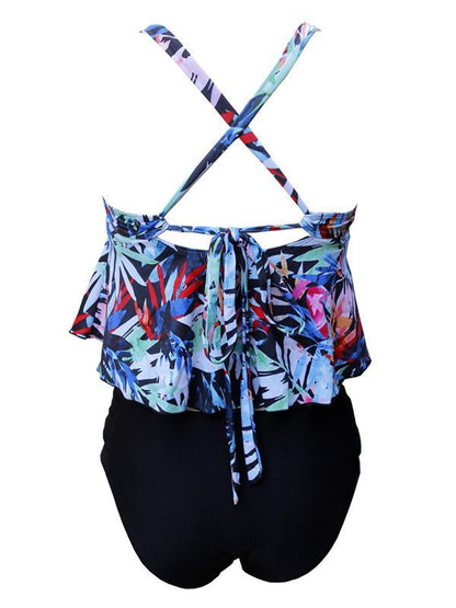 Printed Plus Size Tankinis Swimwear