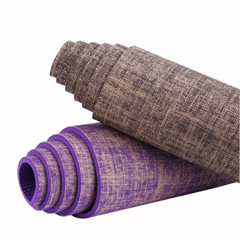 Flax Eco-Friendly Breathable Non-Slip Odorless Exercise Yoga Mats