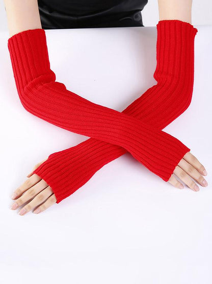 Knitted Solid Color Sleevelet Accessories