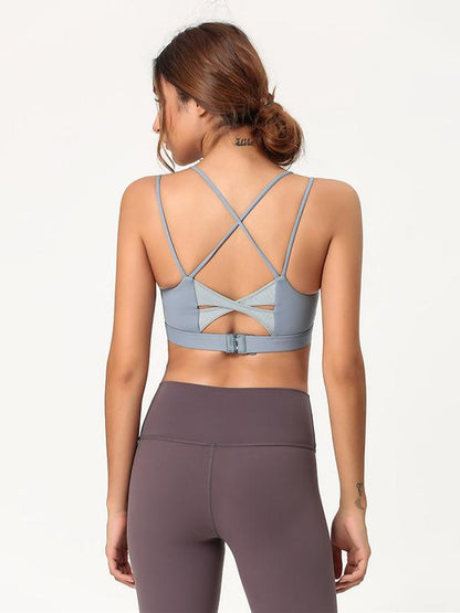 Spaghetti-neck Padded Sports Bras