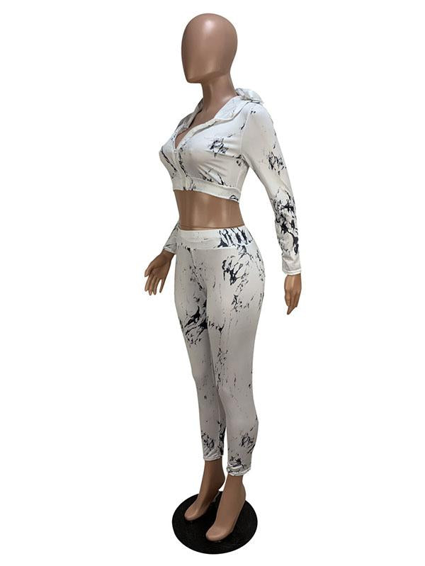 Floral V-Neck Yoga Suits