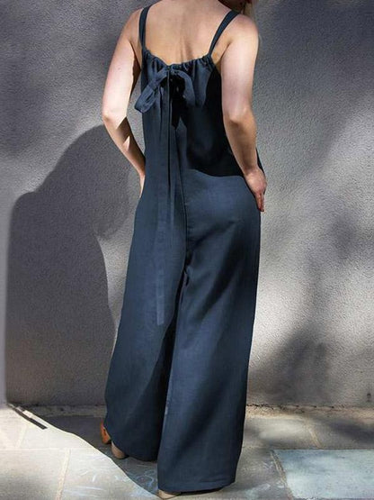 Fashion 2 Colors Wide Leg Jumpsuit