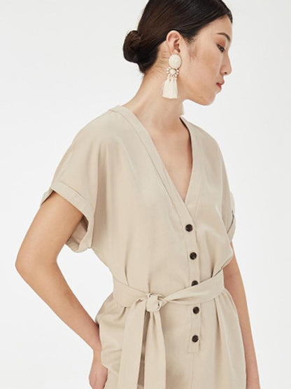 Original Solid Bandage Light Maturity Jumpsuits