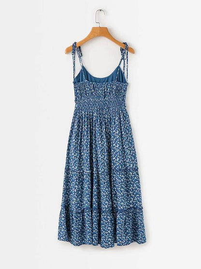 Vacation Loose Spaghetti-neck Maxi Dress