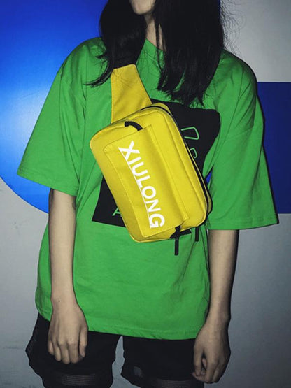 Letter  Zip Sporty Waist-Bags