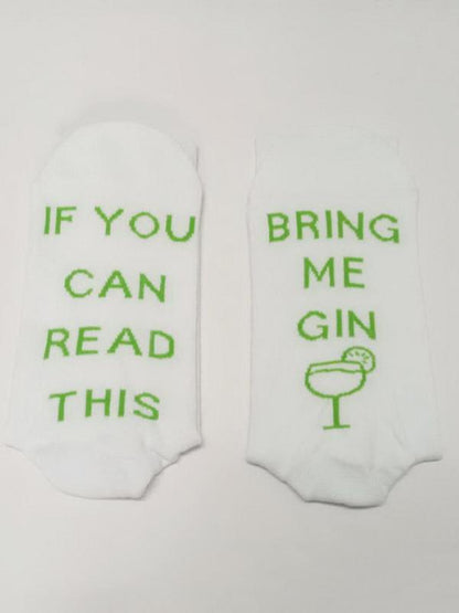 Fresh Letter-printed Medium Sock