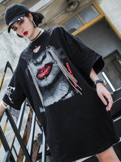 Cotton Hip-hop Loose Fashion Printed Dress