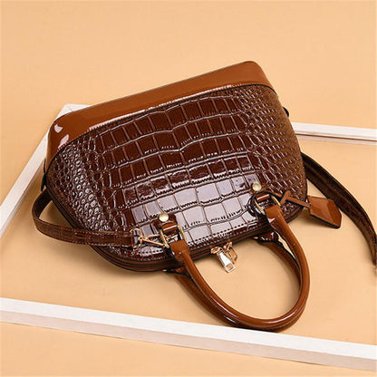 Crocodile Pattern Handbag Temperament Shoulder Bag Shell Bag