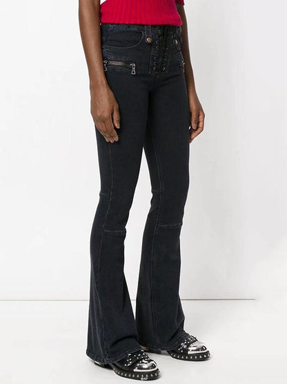 Flared Bandage Jean Pants Bottoms