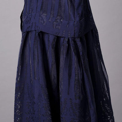 Elegant Jacquard Lace Midi Dress
