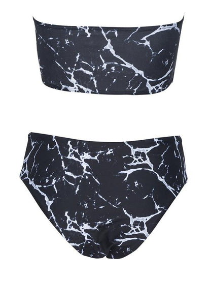 Bandeau Dull Bikinis Swimwear