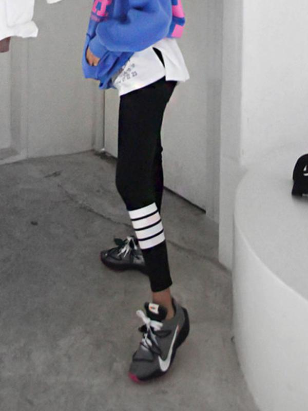 Fashion Contrast Color Casual Leggings