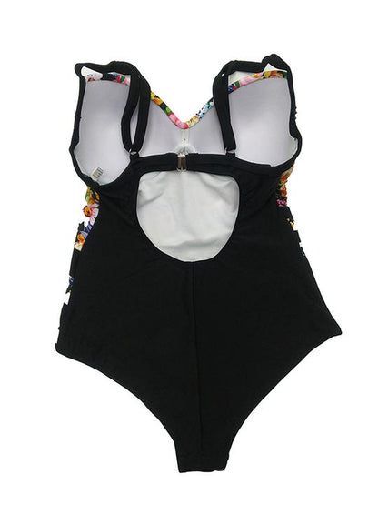 Floral Spaghetti Straps One Piece Swimwear