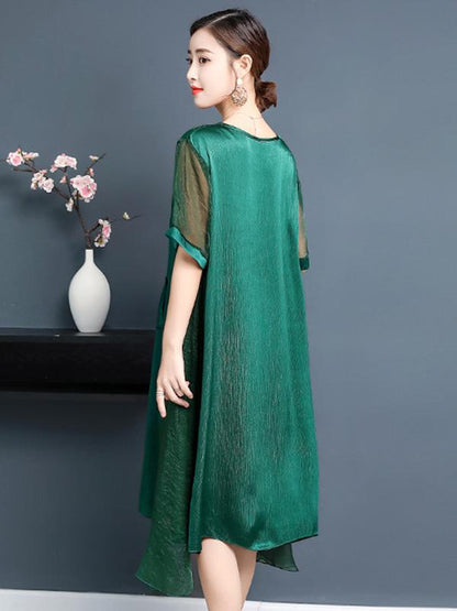 Casual A-line Light Midi Dress