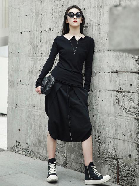 Loose Cropped Harem Pants