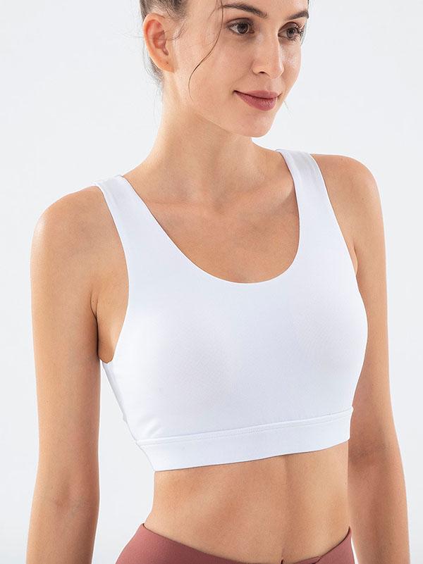 Fashion Sleeveless Contrast Color Yoga Sports Bra