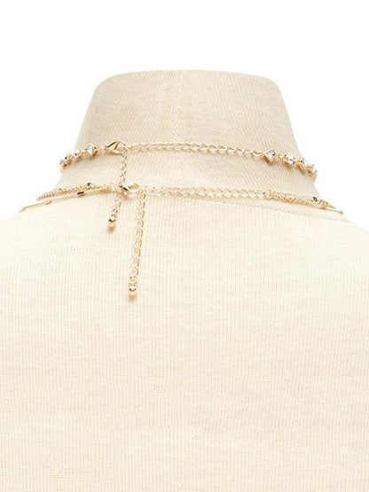 Multilayer Rhinestone Long Necklace