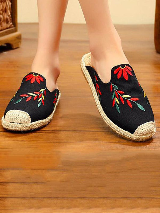 Embroidered Beach Fisherman Shoes